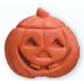 Jack O Lantern Stock Shape Pencil Top Eraser